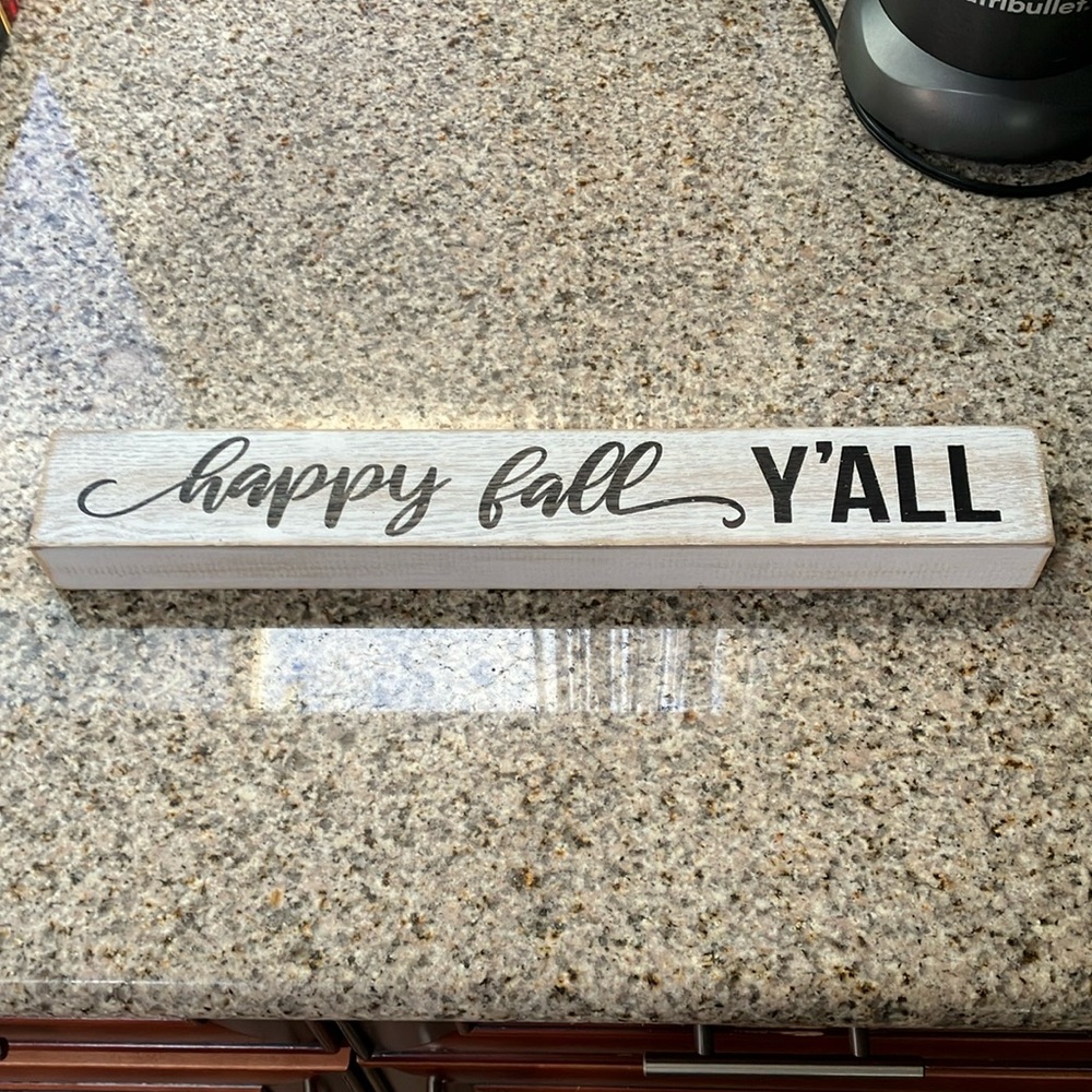 Happy fall Y’ALL rustic wood sign decoration